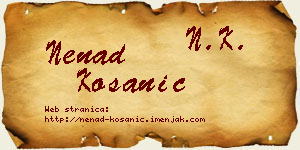 Nenad Kosanić vizit kartica